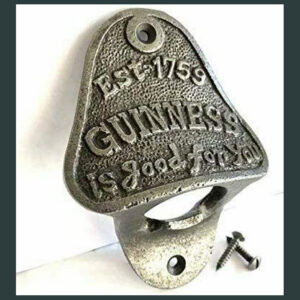 ANTIQUE GUINESS CAST IRON BAR WALL MOUNTED BOTTLE OPENER