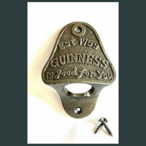 ANTIQUE GUINESS CAST IRON BAR WALL MOUNTED BOTTLE OPENER