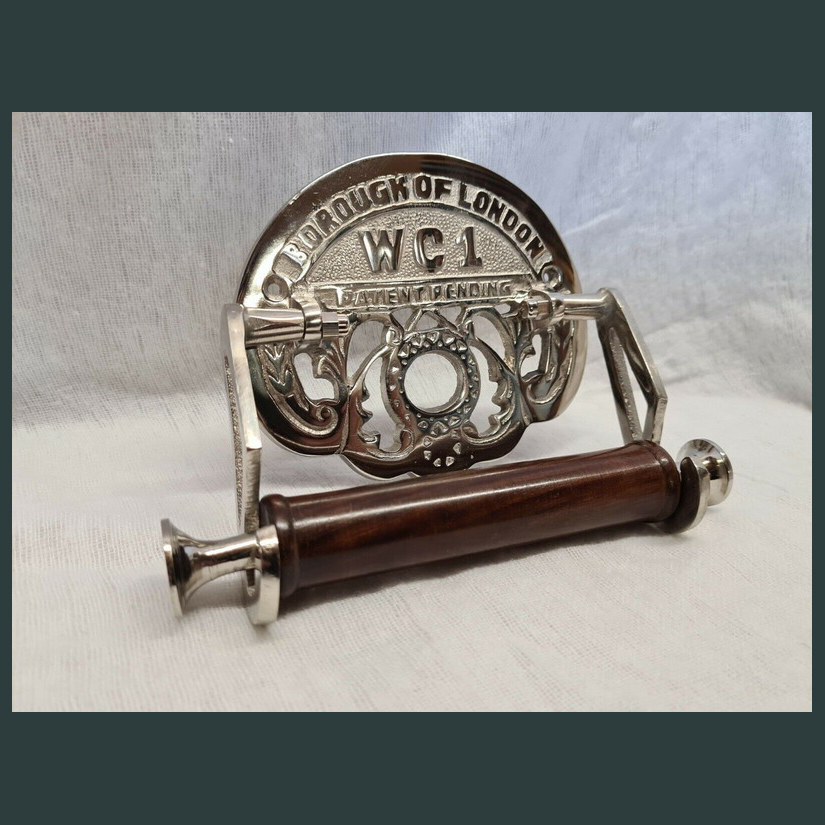 Victorian Style WC-1 Toilet Roll Holder Solid brass with chrome silver finish - Image 2