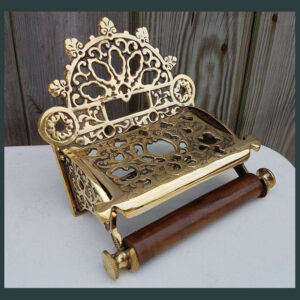 Toilet Roll Holder flap brass