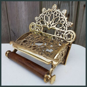 Toilet Roll Holder flap brass