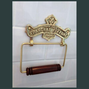 St Pancras Brass Hanging Toilet roll holder