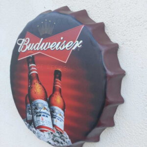 Wall Art Budweiser /sign /Vintage Tin Metal Three Bottle 30 cm