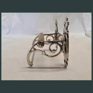 Victorian Toilet Roll Holder with Nickel Finish Vintage Style w/o/f