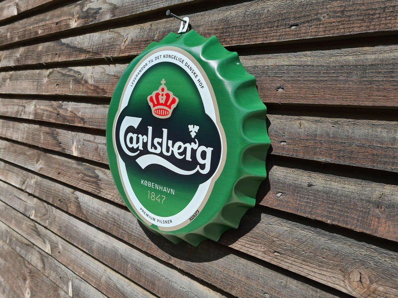 Wall Art Carlsberg/sign /Vintage Tin Metal 35cm - Image 2