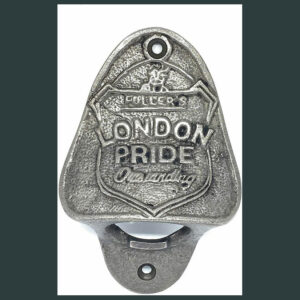 ANTIQUE LONDON PRIDE CAST IRON BAR WALL MOUNTED BOTTLE OPENER