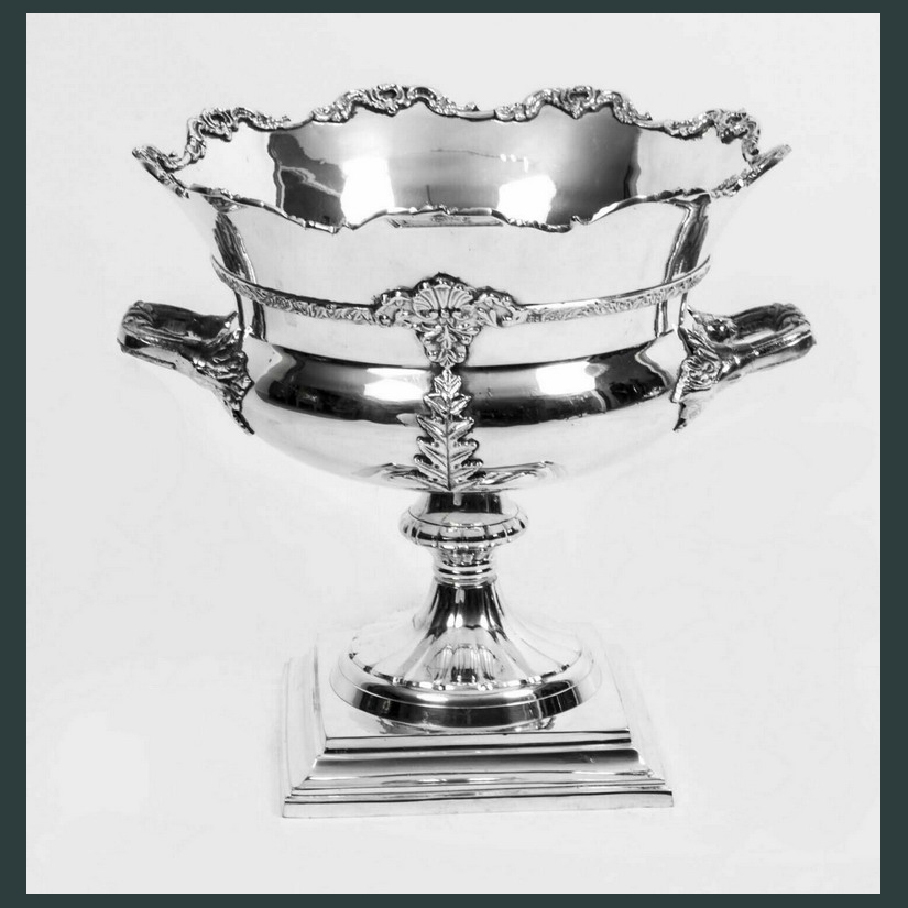 Elegant Victorain Style Sheffield Solid  Nickle Plated Wine Cooler