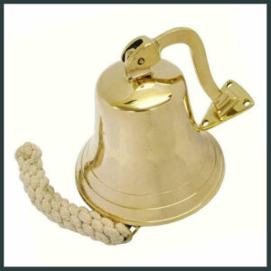 5 Inch Wall Hanging Bell Brass