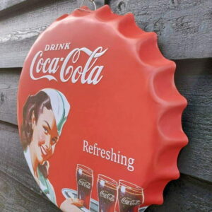 Wall Art/sign Coca Cola Lady 40 cm