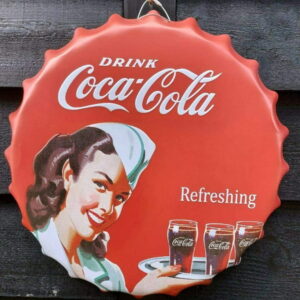 Wall Art/sign Coca Cola Lady 40 cm