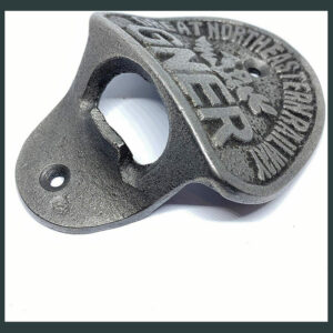 ANTIQUE GNER CAST IRON BAR WALL MOUNTED BOTTLE OPENER
