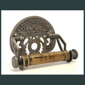 St Pancras Cast Iron Toilet Roll Holder Novelty Vintage