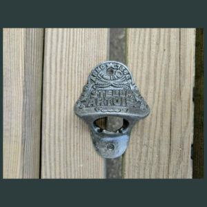 ANTIQUE STELLA ARTOIS CAST IRON BAR WALL MOUNTED BOTTLE OPENER