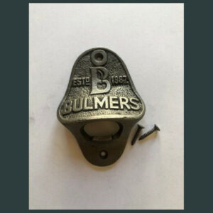 ANTIQUE BULMERS CAST IRON BAR WALL MOUNTED BOTTLE OPENER
