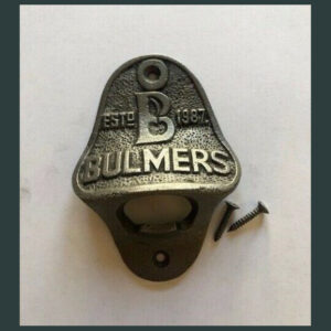 ANTIQUE BULMERS CAST IRON BAR WALL MOUNTED BOTTLE OPENER