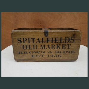 SPITALFIELDS OLD MARKET Wooden Boxes Crates Storage with Handle