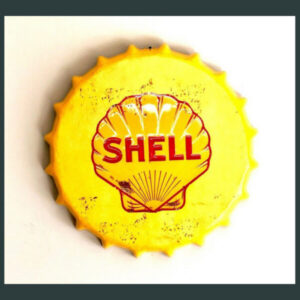Wall Art SHELL /sign /Vintage Tin Metal 30 cm