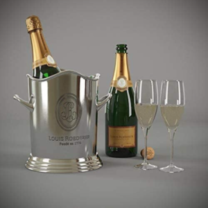 Classic Nickle Plated Louis Roederer Ice Bucket Champagne Cooler Large