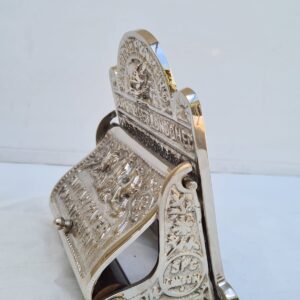 Victorian Style Heavy Toilet Roll Holder with Nickel finish