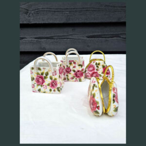 Set of 4 Procelain Hinged Hand Bag & Purse