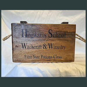 Hogwarts School Chest Box With Rope Handles & Lid