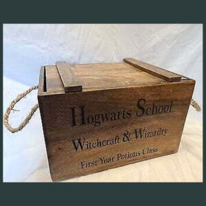 Hogwarts School Chest Box With Rope Handles & Lid