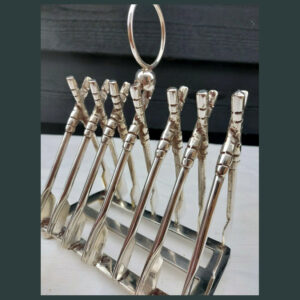 Silver Plated heavy toast rack Batten design