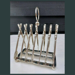 Silver Plated heavy toast rack Batten design