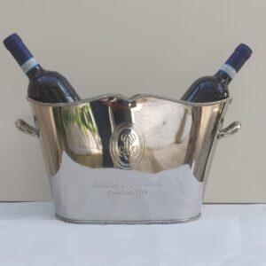2 BTL Elegant Victorain Style Louis Roedere Solid brass Nickle Plated Wine Cooler Ice bucket