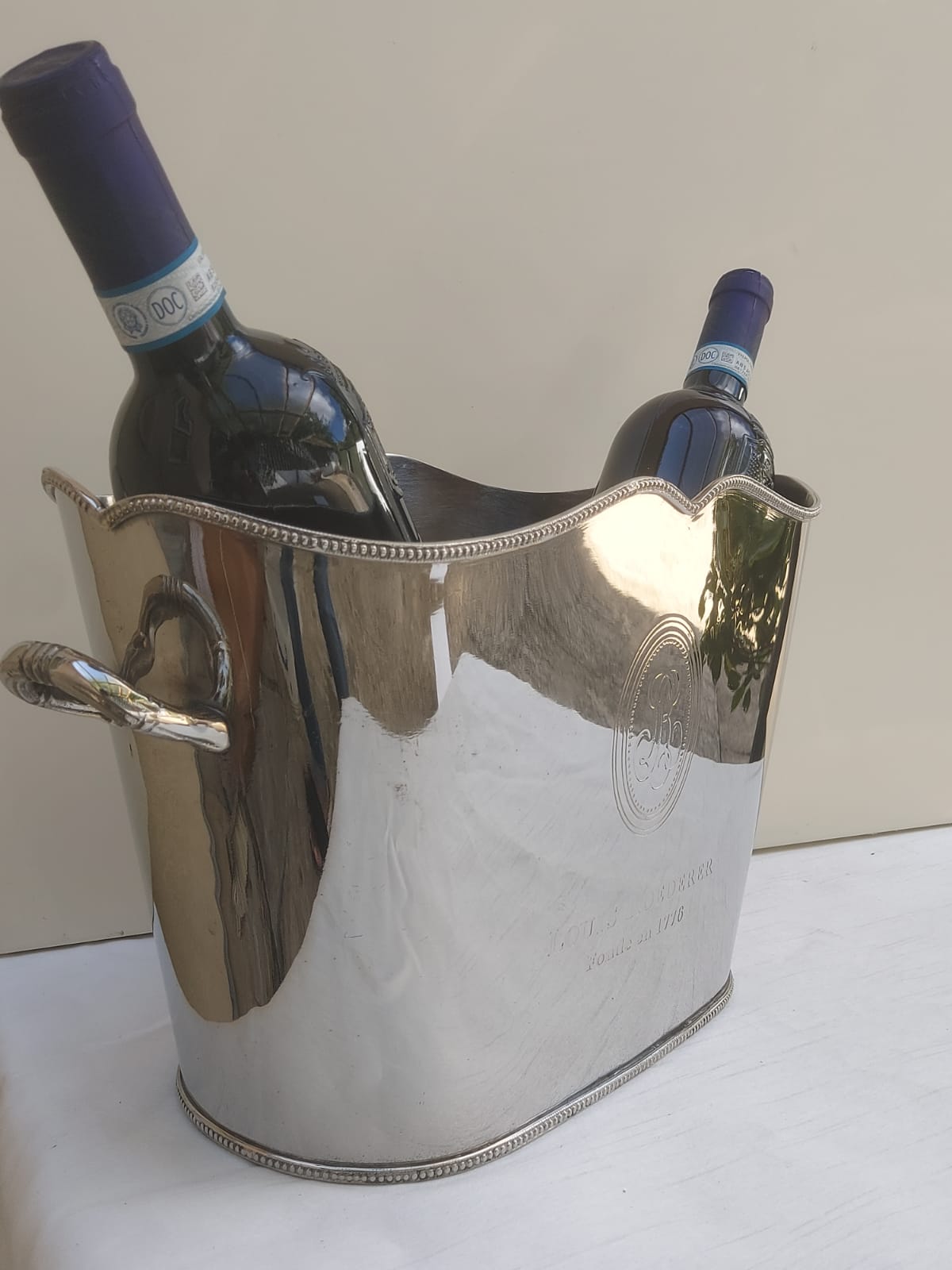 2 BTL Elegant Victorain Style Louis Roedere Solid brass Nickle Plated Wine Cooler Ice bucket - Image 3