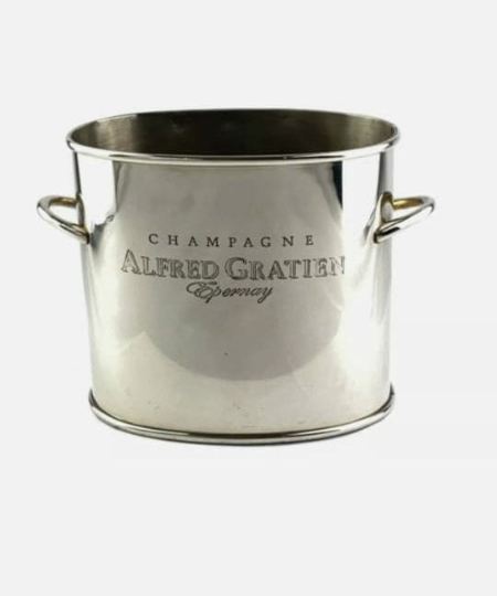 Nickel Plate Champagne Bucket Epernay Alfred Gratien wine cooler - Image 3
