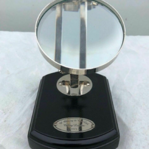 5 Inch  Adjustable Magnifying Glass With  Wood Base Solid Brass with nickle finish Perfect Gift