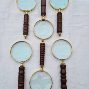 10″ Magnifing Lens with 4″ Lens Dia Set of 6 Wooden Handle 4″ Dia