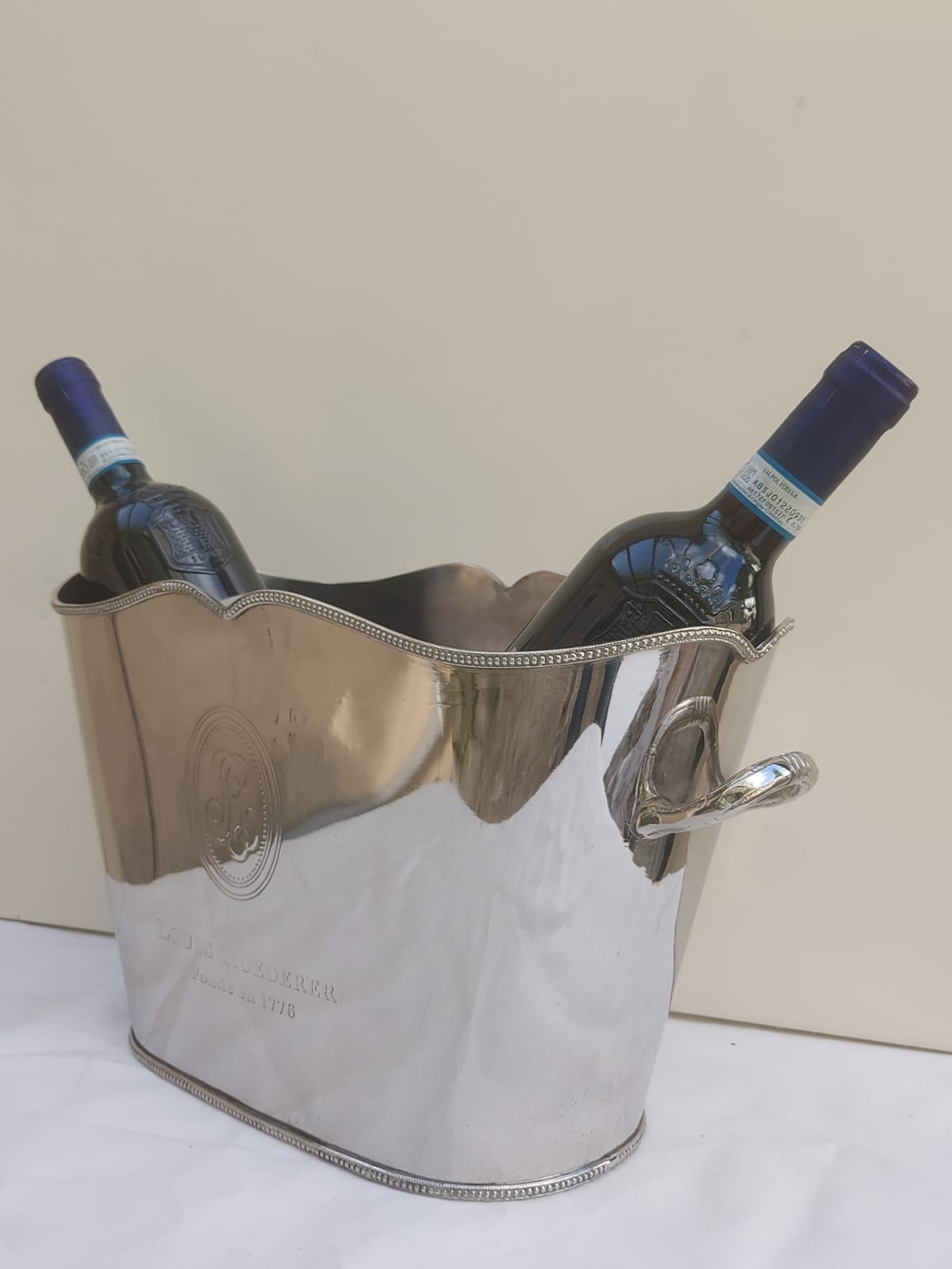 2 BTL Elegant Victorain Style Louis Roedere Solid brass Nickle Plated Wine Cooler Ice bucket - Image 2