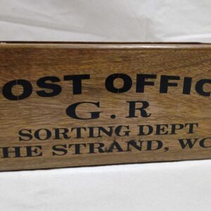 Vintage Style POST OFFICE Wooden Box / Crates Storage With Rope Handle (S)