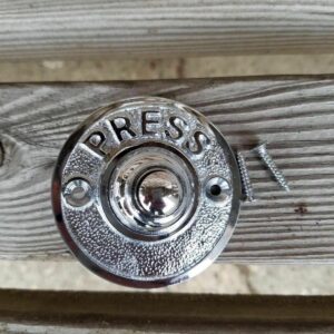 Round Push Button Door Bell with Chrome silver finish Main Wire