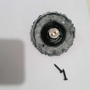 Flower Design Door Push / Press Brass Bell Antique Black Finish
