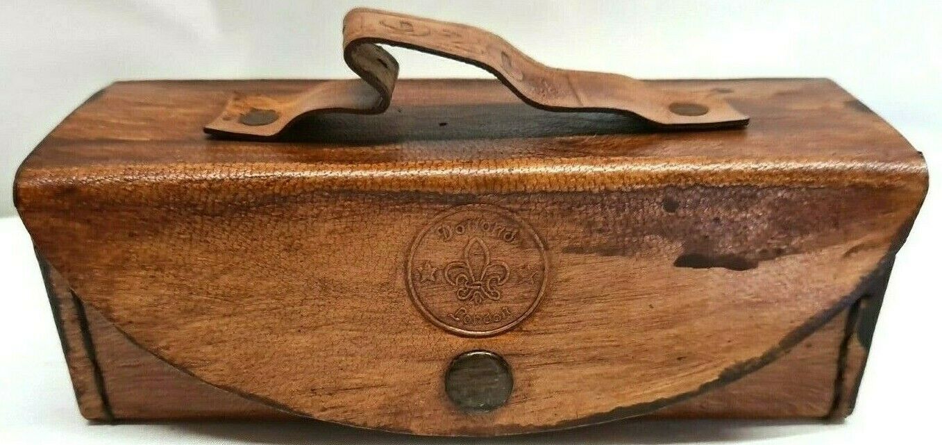 Brass Nautical Telescope with Leather Sheathed Marine Time Vintage Antique 16'' - Image 3