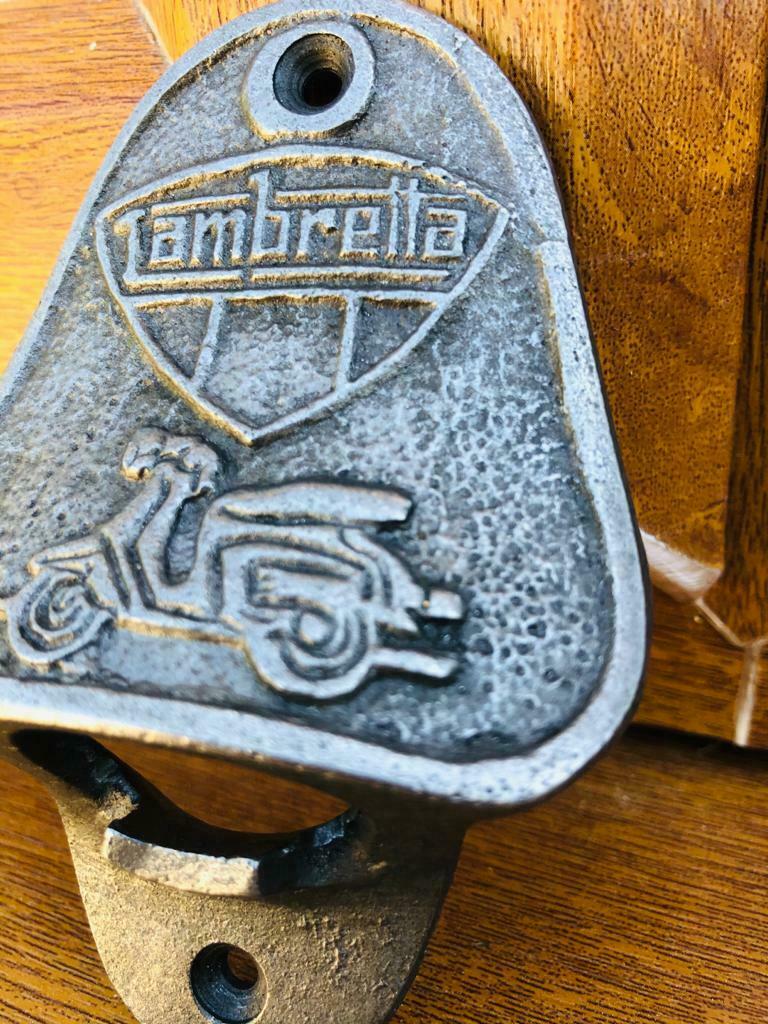 Antique Lambretta cast iron bar wall mounted bottle opener - Image 2