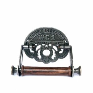 Cast Iron London Borough W.C-1 Toilet Roll Holder Vintage