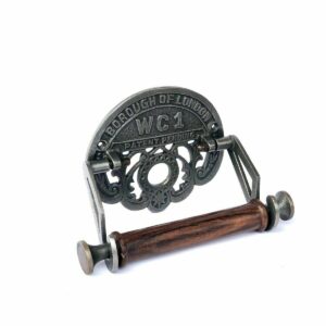 Cast Iron London Borough W.C-1 Toilet Roll Holder Vintage