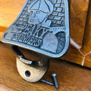Antique Peaky Blinders cast iron bar wall mounted bottle opener