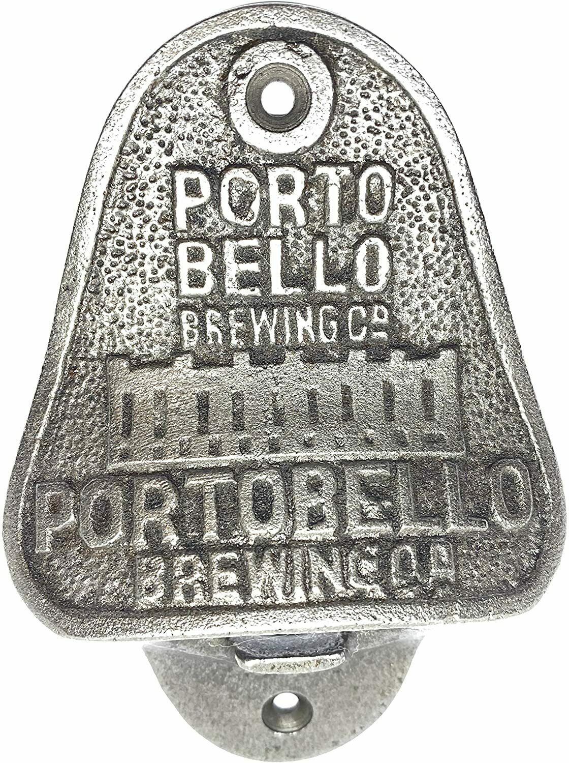 ANTIQUE PORTO BELLO CAST IRON BAR WALL MOUNTED BOTTLE OPENER RETRO VINTAGE