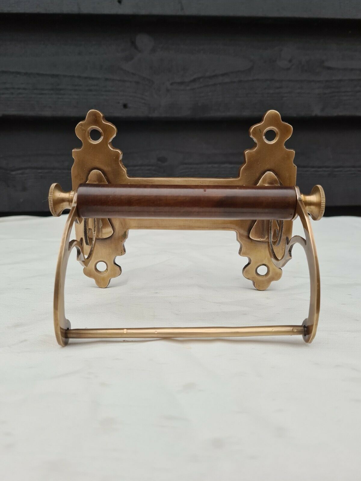 Victorian Style Toilet Roll Holder Copper Antique/Bronze Finish - Image 2