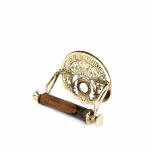 Victorian Style Water loo Toilet Roll Holder Solid brass.