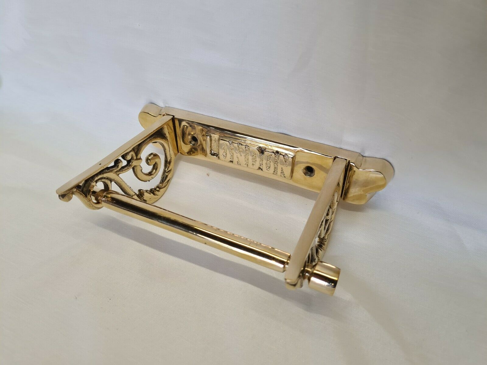 Victorian Style London Toilet Roll Holder (Brass ROD) - Image 3