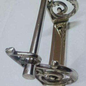 Victorian Toilet Roll Holder Chrome Vintage Edwardian Novelty Silver Nickel Old