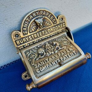 Victorian Style Heavy Toilet Roll Holder Solid Bronze Finish