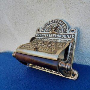 Victorian Style Heavy Toilet Roll Holder Solid Bronze Finish