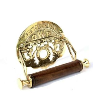 Victorian Style Toilet Roll Holder GREAT-WESTERN RAILWAY (GWR) Brass